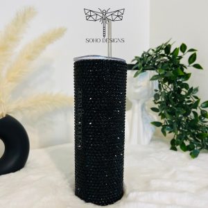 Black Rhinestones Tumbler