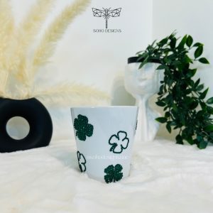 Rhinestones clover mug