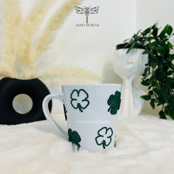 Rhinestones clover mug - Image 3