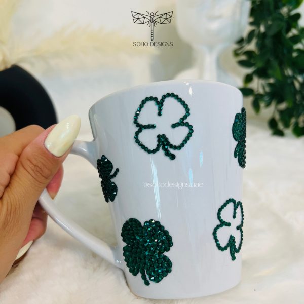 Rhinestones clover mug - Image 4