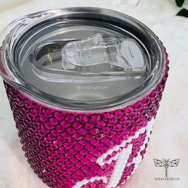 Pink B Rhinestones Tumbler - Image 2