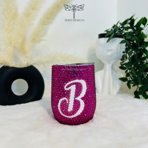 Pink B Rhinestones Tumbler
